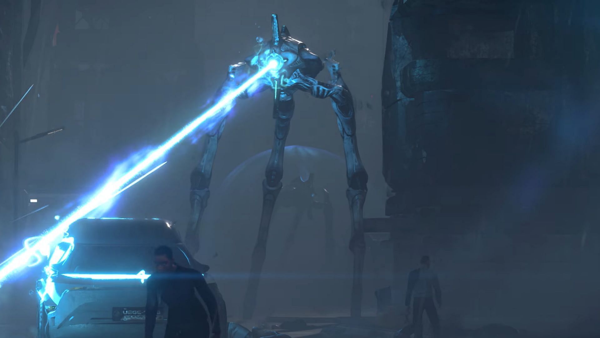 Harvesters shoot lasers from their eyes in the Helldivers 2 Heart of Democracy update trailer (Image via PlayStation Publishing LLC)